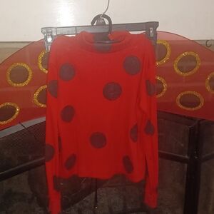 Child's Red and Black Lady Bug Costume Sz 7           Black Tights Not Included